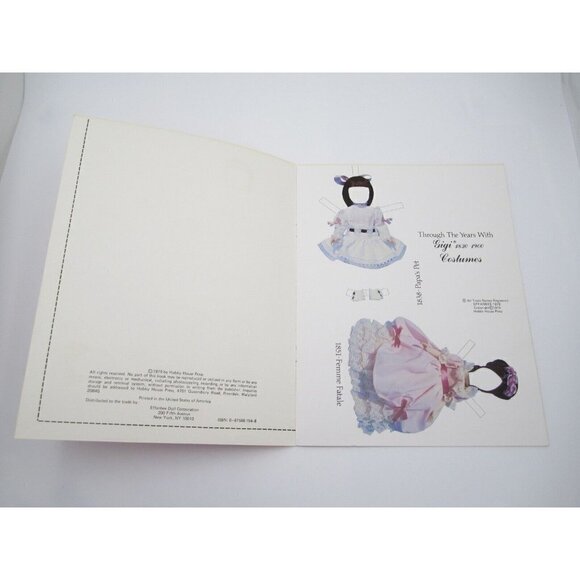 Vtg Effanbee 1830-1900 Gigi Paper Doll 6 Beautiful Costumes (Uncut) - Picture 4 of 9